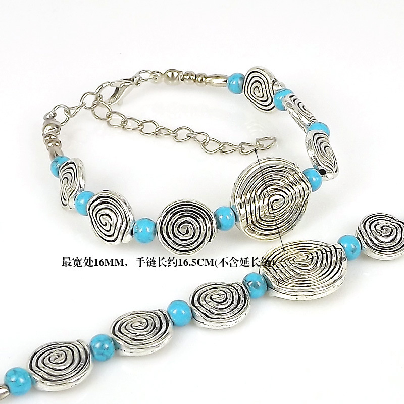 古银配饰西藏尼泊尔饰品异域风情女士手链苗银手链民族风串珠手链详情3