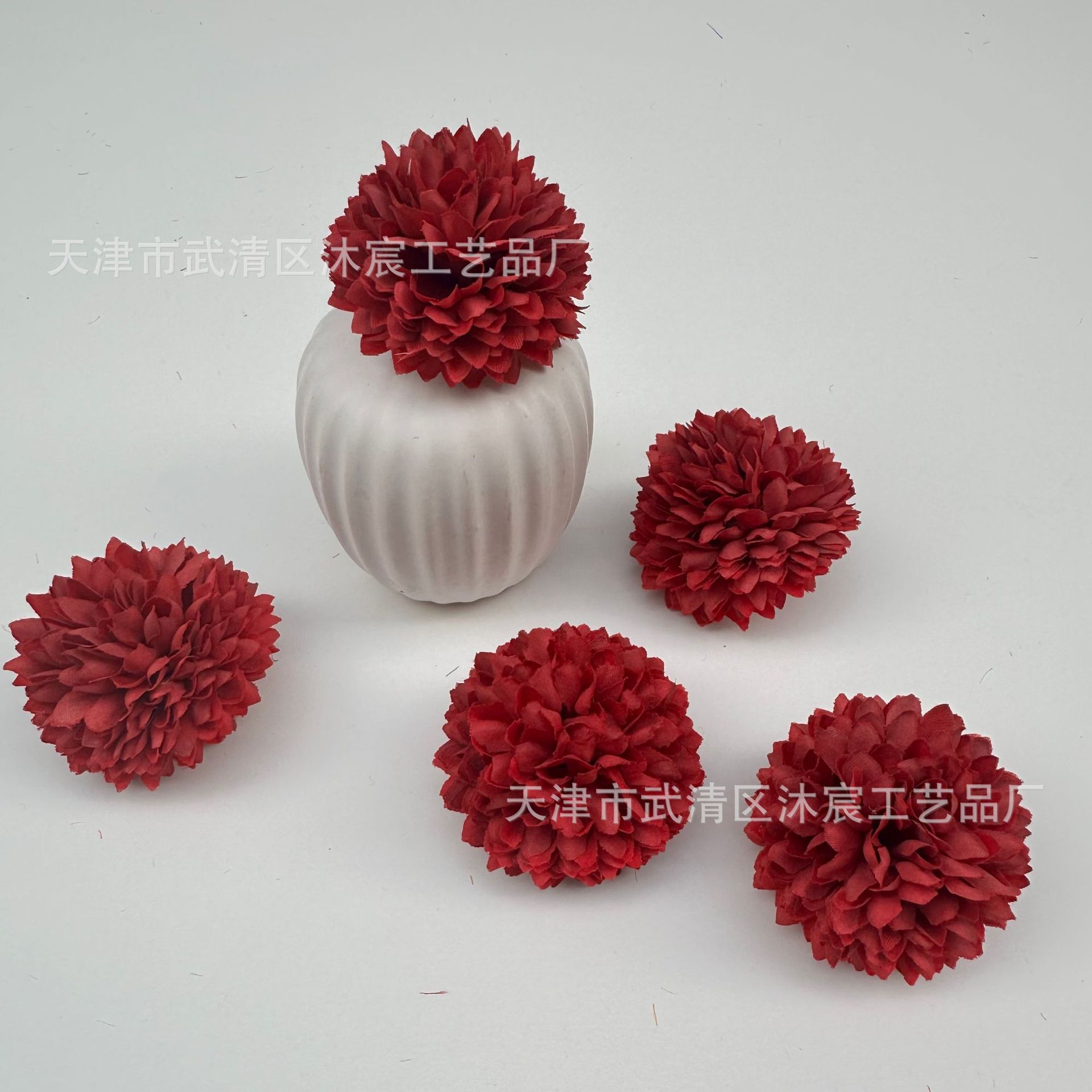Wholesale of simulated table tennis chrysanthemum flowers, 4 cm small balls, multi-layered chrysanthemums, DIY clothing, corsages, headwear accessories, artificial flowers, office cultural atmosphere decoration, decorative ribbons and ribbons pic 10