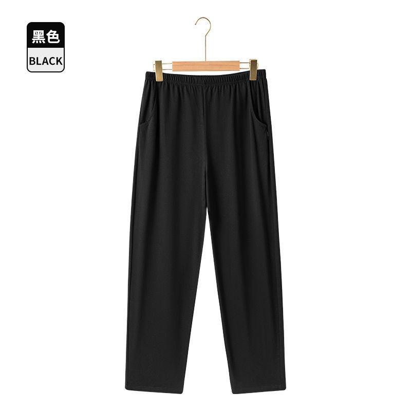 男士睡裤爸爸家居裤中老年春夏棉质长裤宽松大码加口袋睡裤可外穿详情6