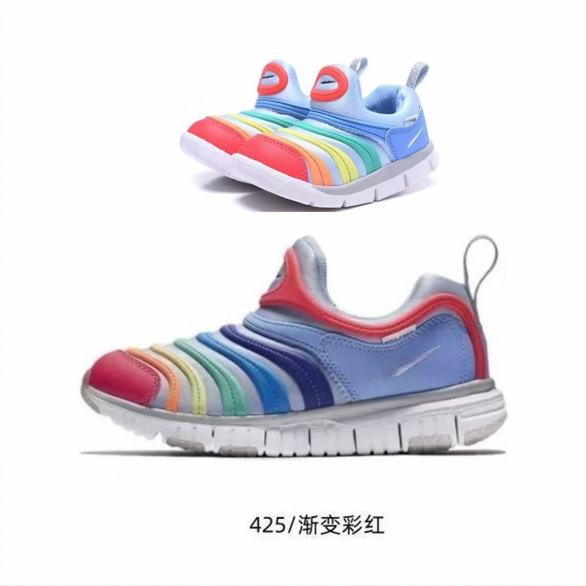 莆田童鞋工厂毛毛虫童鞋一脚蹬aj高帮乔低德训软贝sbduke运动童鞋详情25