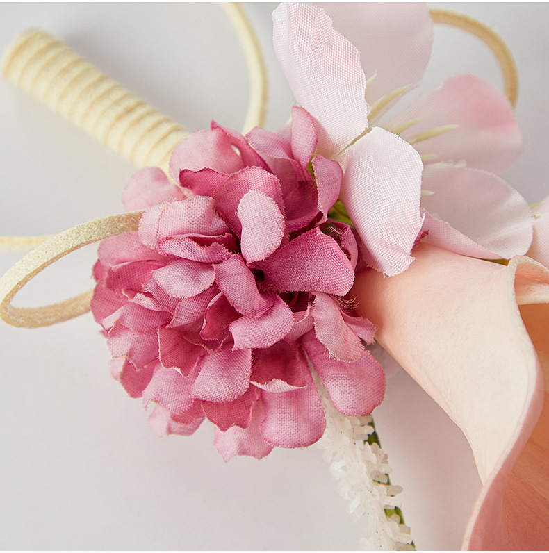 高级感婚礼胸花蜜釉粉永生花马蹄莲男士襟花手工造境新郎结婚胸花详情11