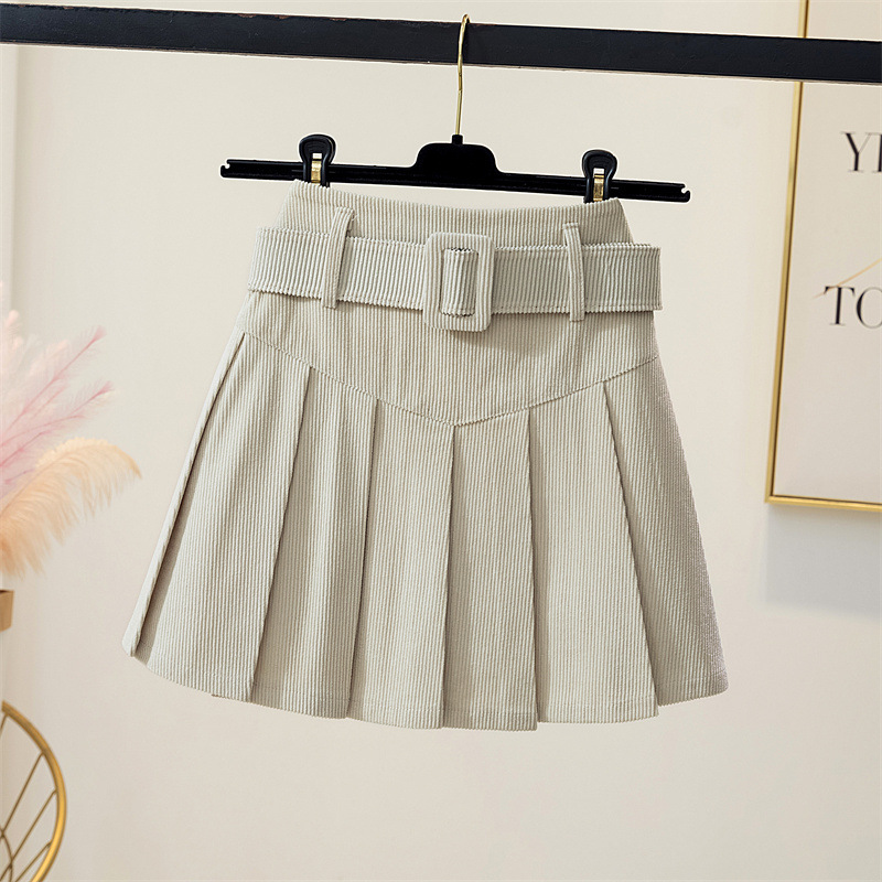秋冬季韩版2024新款时尚辣妹高腰显瘦短款百搭纯色百褶半身裙子女详情15