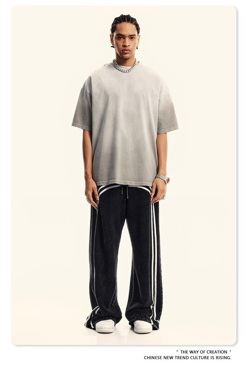 BE男装2025春夏新款纯棉水洗做旧t恤男街头潮牌巴家重磅短袖t恤男详情51