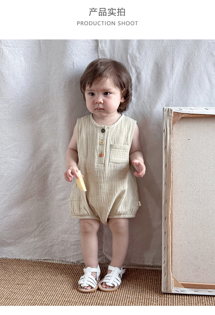 Summer baby wraparound for boys and girls, pure cotton Class a summer breathable triangular hatchcoat for newborns pic 9