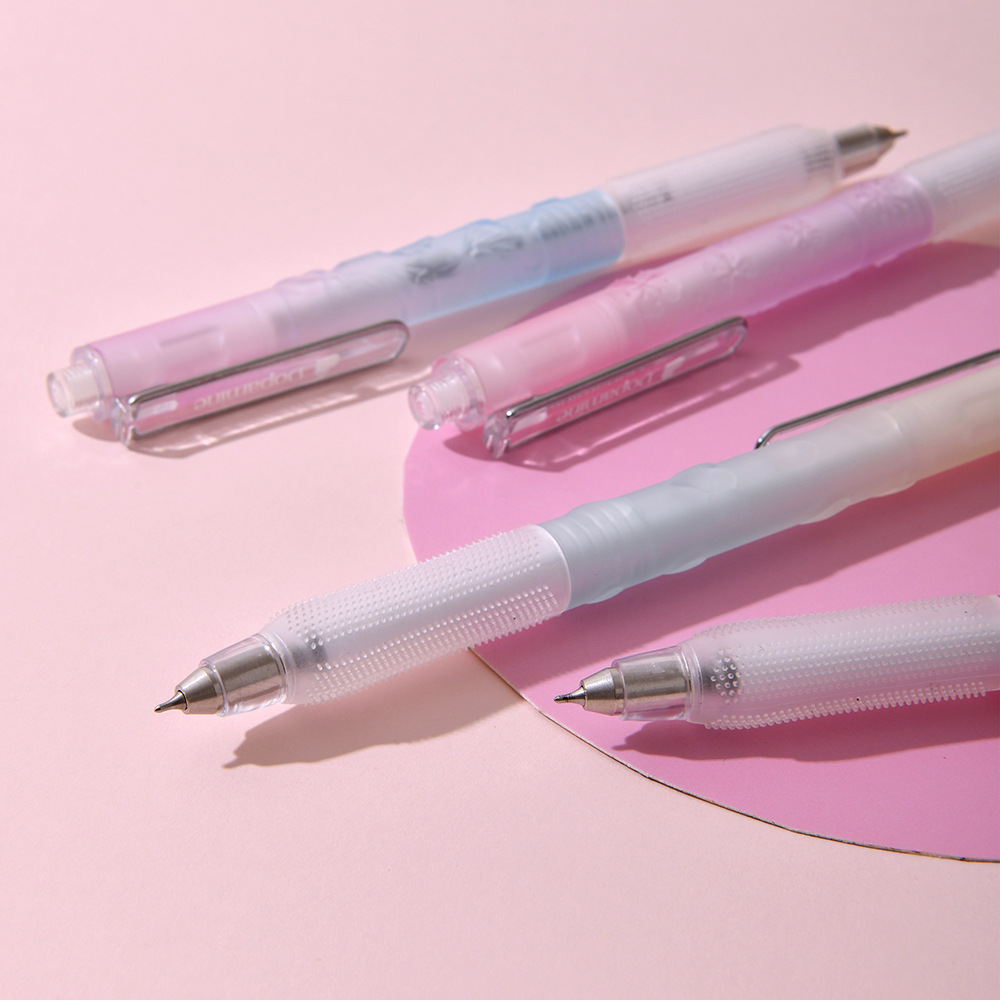 The new CS double-tip embossed pen from Chenxi features a low center of gravity press type gel pen, providing smooth and fluid writing. The dopamine pen body design ensures clear and long-lasting handwriting pic 11
