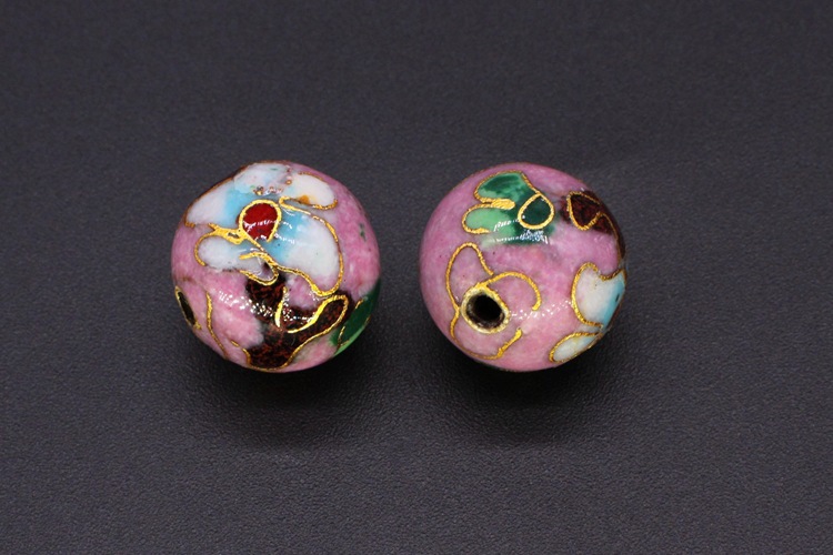Traditional copper-based cloisonne enamel jewelry, prayer beads, chain accessories, Jingtai blue polished 12#, 14#, 16# round beads pic 22