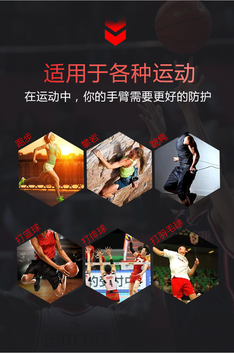 户外运动针织透气保暖护膝跑步篮球登山防下滑男女士保护膝盖护具详情2