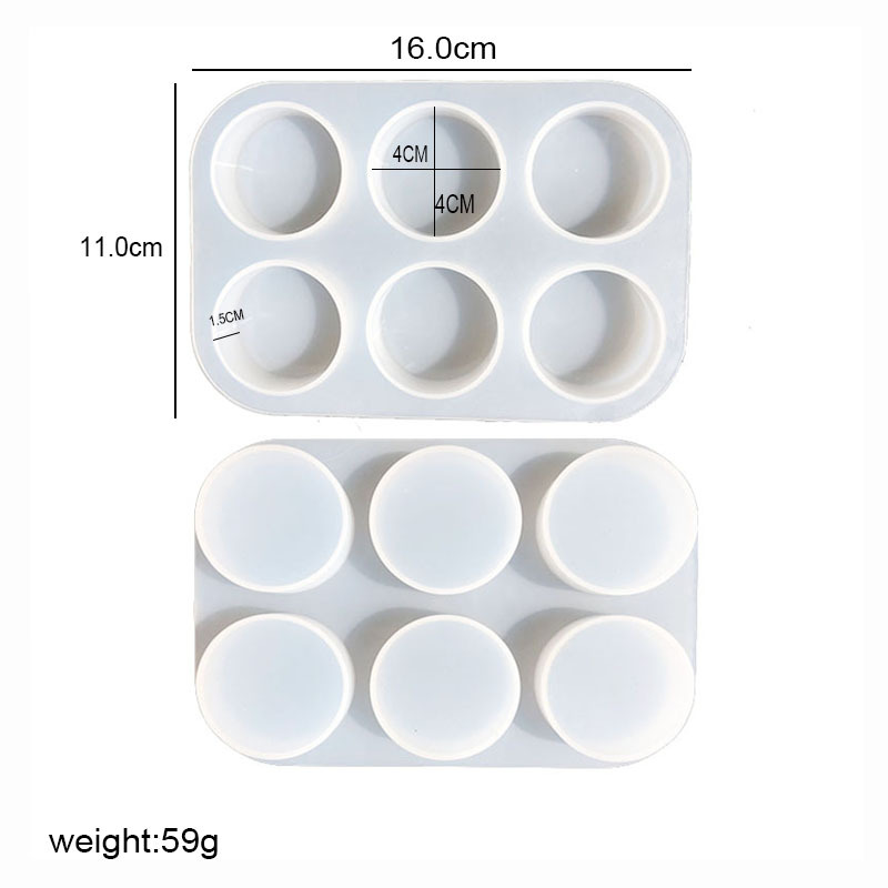 diy crystal resin drip mold, 6 round airbag bracket mold, small candlestick mold, epoxy resin silicone mold, new pic 6