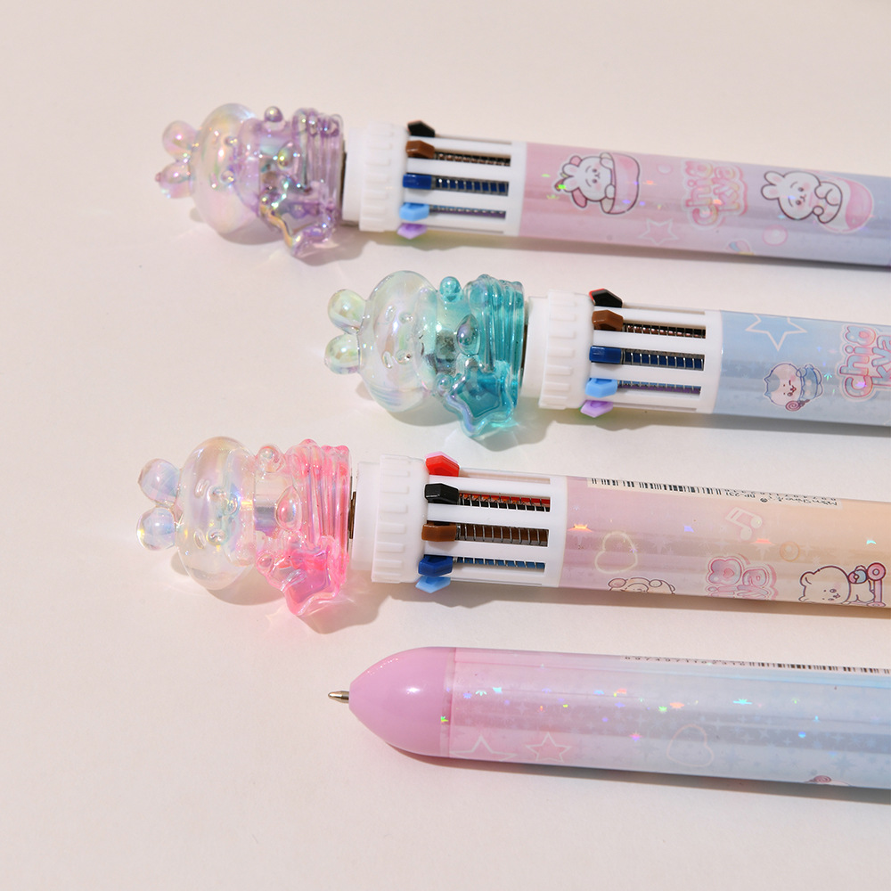 Chenxi Kawa Light Rotating Pen Fun Ten-color Press Ballpoint Pen can rotate multi-color planner pen 0.5mm pic 15