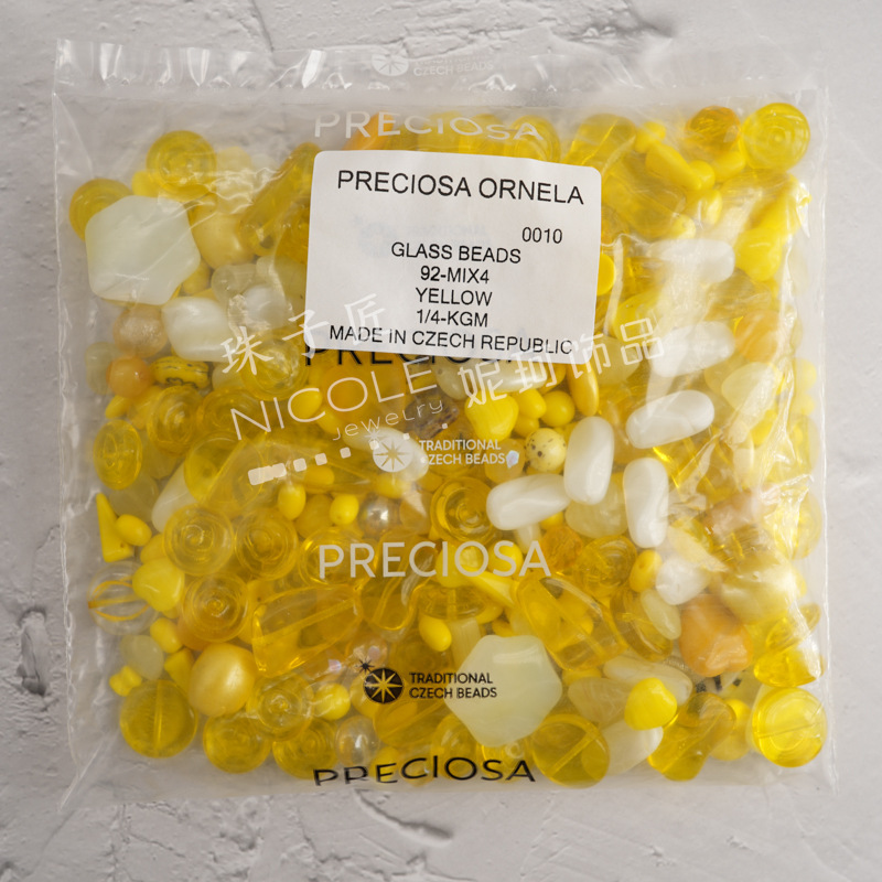 新款捷克玻璃珠preciosa多尺寸款式玻璃混珠多色系列250克装详情2