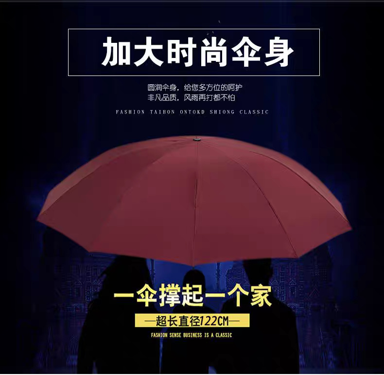 大号超大雨伞男女双人手动晴雨两用折叠伞学生加厚黑胶防晒遮阳伞详情8
