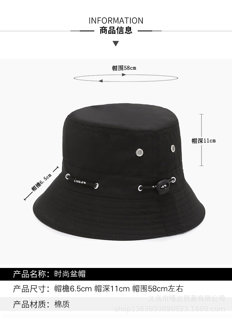 户外遮阳渔夫帽外贸款经典纯色成人款钓鱼帽子工人帽可折叠帽批发详情4