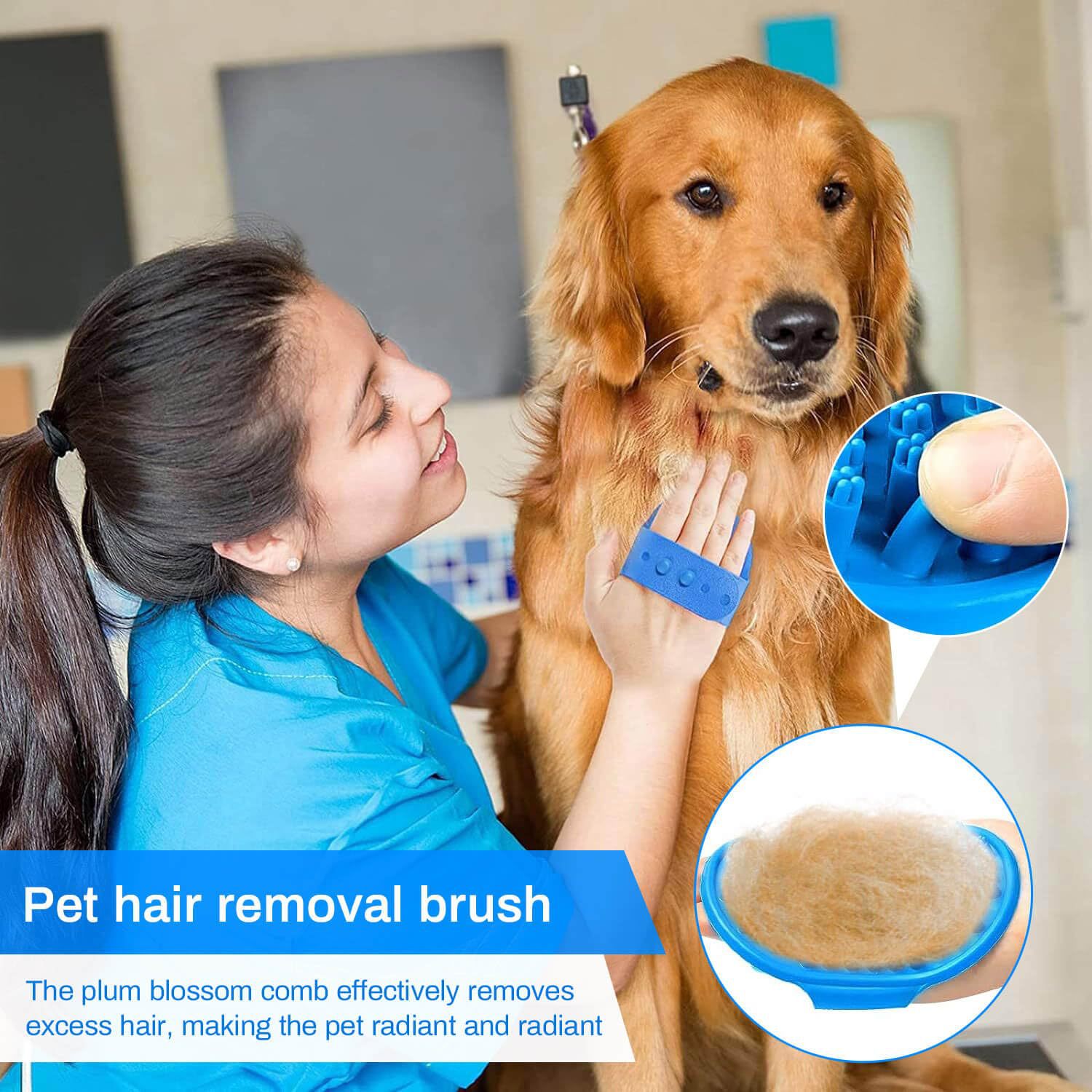 Cross-border pet bath brush, suitable for both cats and dogs to remove floating hair. Pet bath gloves in multiple colors and easy to clean. Cat bath brush pic 6