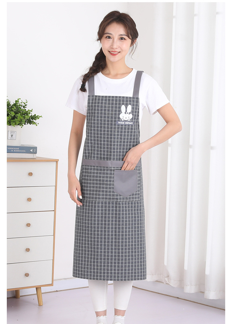 加长过膝围裙加大过膝中厚款厨房家用男女防污围腰耐脏工作服背带详情12