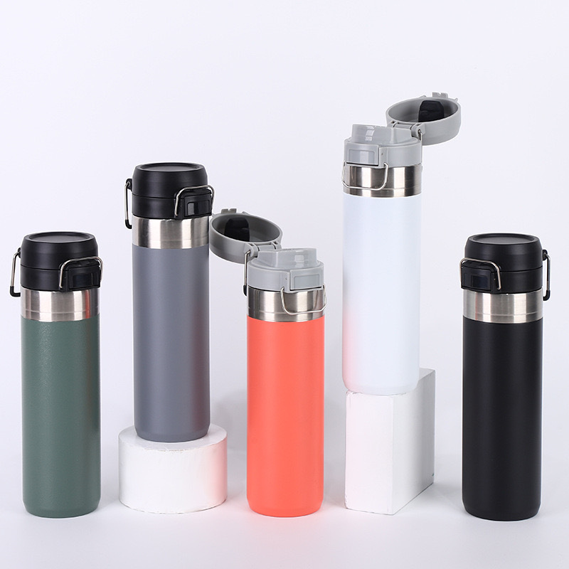 亚马逊新款304不锈钢保温杯大容量真空弹跳杯户外便携手提随行杯详情1