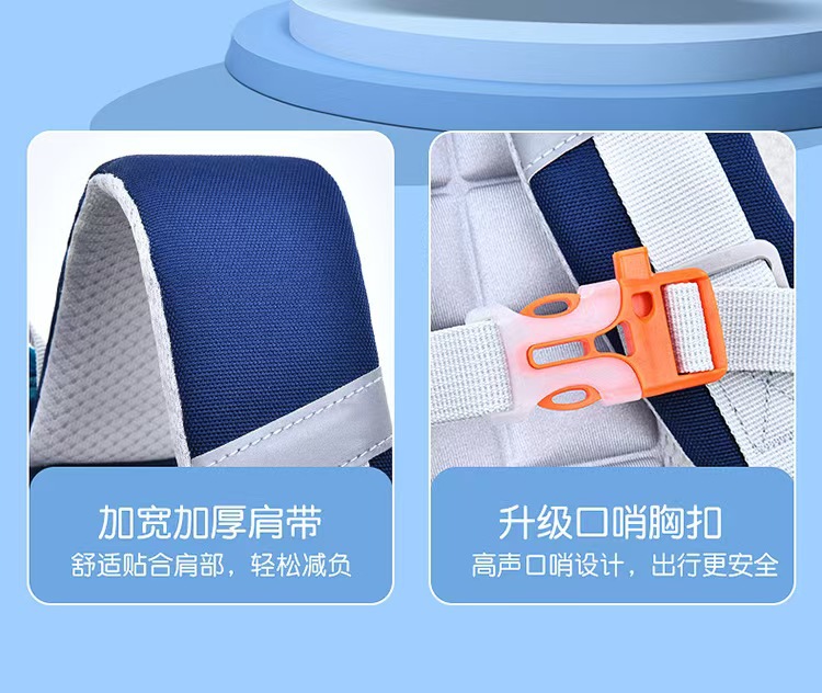 A new all-in-one full-opening large-capacity schoolbag for primary school students in grades 3 to 6, a cute backpack for boys and girls pic 7