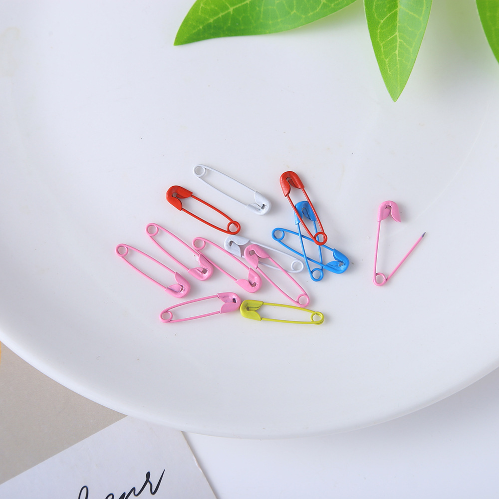 工厂现货彩色金色曲别针批发大号小号安全别针胸针办公文具批发详情3