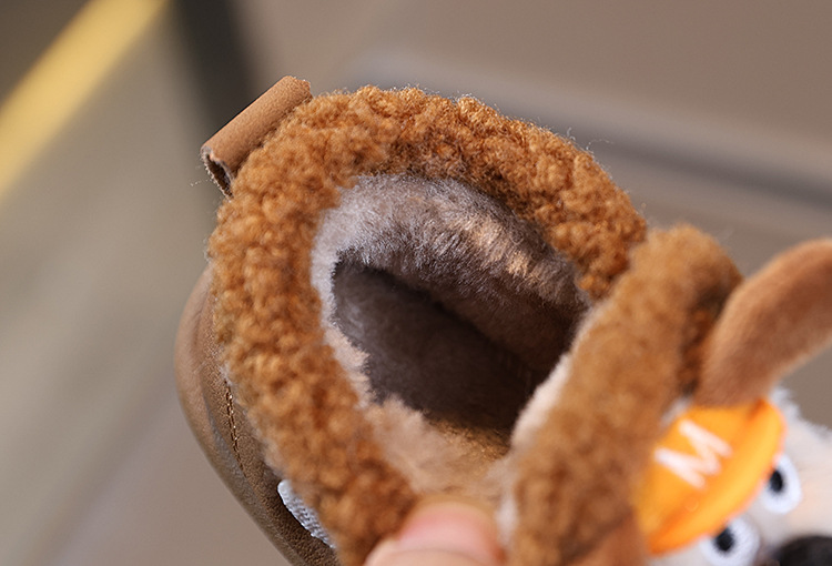 儿童棉鞋2025冬季新款男女童卡通小狗勃肯鞋加绒保暖中小童雪地靴详情15