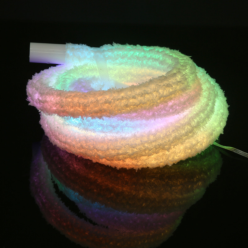 LED flexible color-changing light strip, 360-degree empress velvet woven light, RGB color-changing neon light, outdoor decorative linear light pic 8