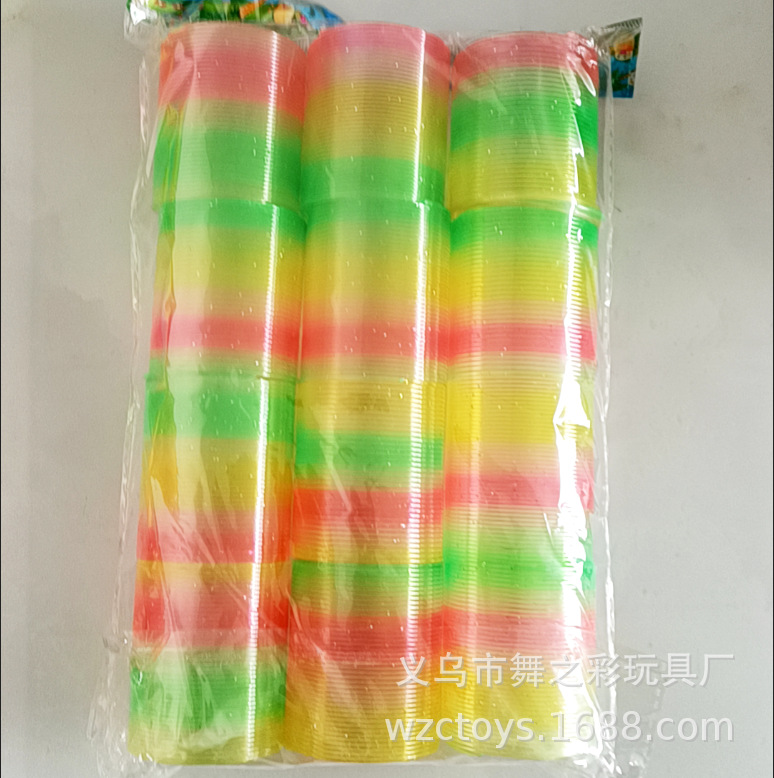 魔力彩虹圈迷你笑脸3.2x3.5CM叠叠乐七彩弹簧圈儿童玩具工厂批发详情18