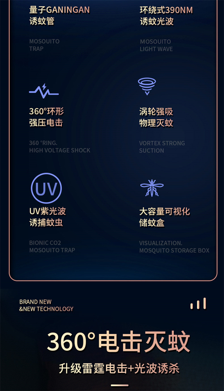 Mosquito-killing lamp, a household indoor and outdoor mosquito repellent, electric mosquito and fly-killing wonder, a powerful mosquito suction and trapping wonder, electric mosquito pic 4