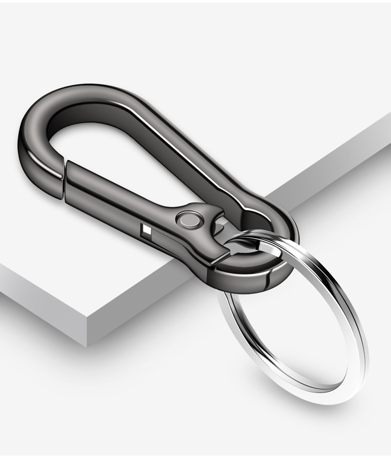 Waist-hung key chain, unisex double-ring creative car key chain pendant, metal key chain, simple key chain pic 8