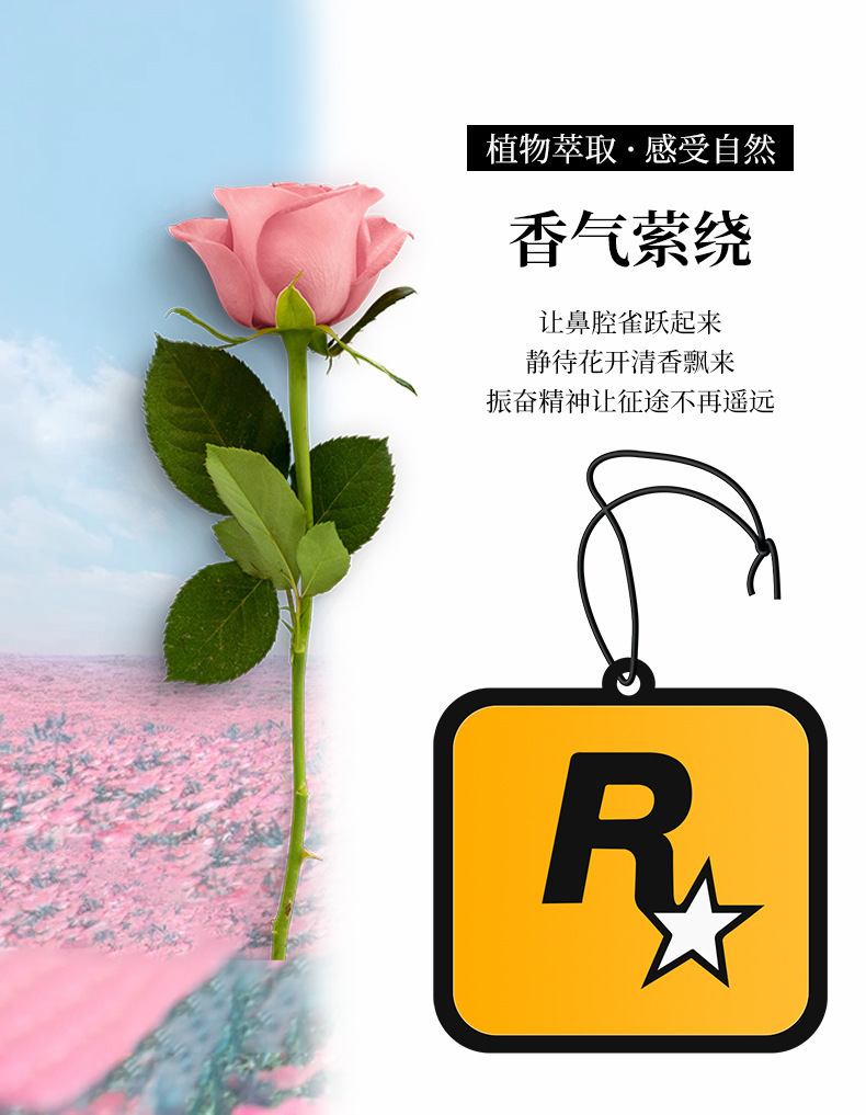 车载香片汽车香熏片除异味香氛车用香水平安喜乐挂件R星香卡挂件详情5