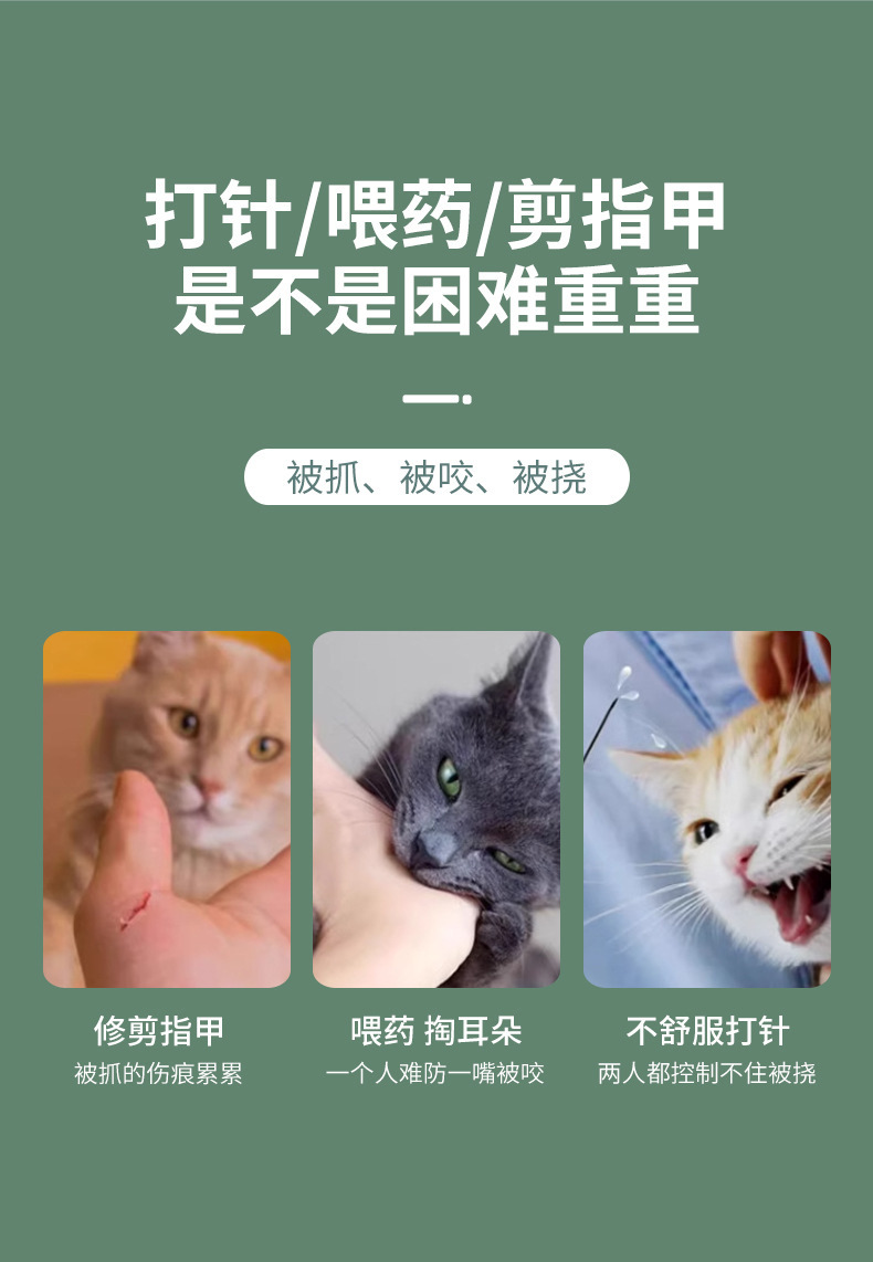 手提猫包防抓咬固定猫咪打针包多用途可折叠便携宠物外出包猫咪包详情3