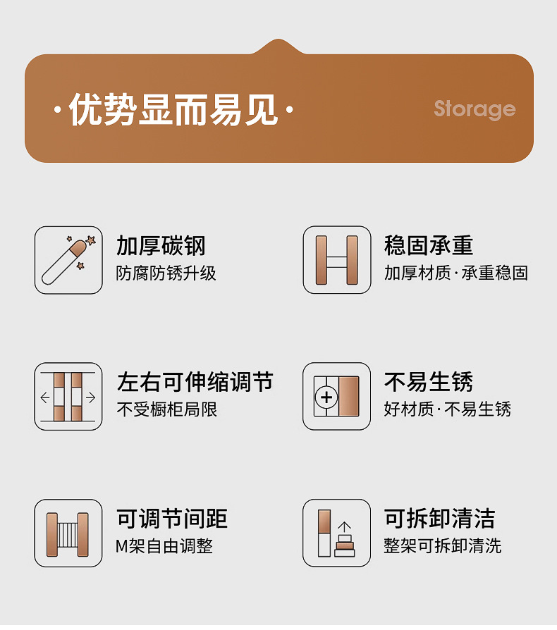 工厂批发厨房下水槽锅具家用跨境置物架水池可调节多层收纳沥水架详情7