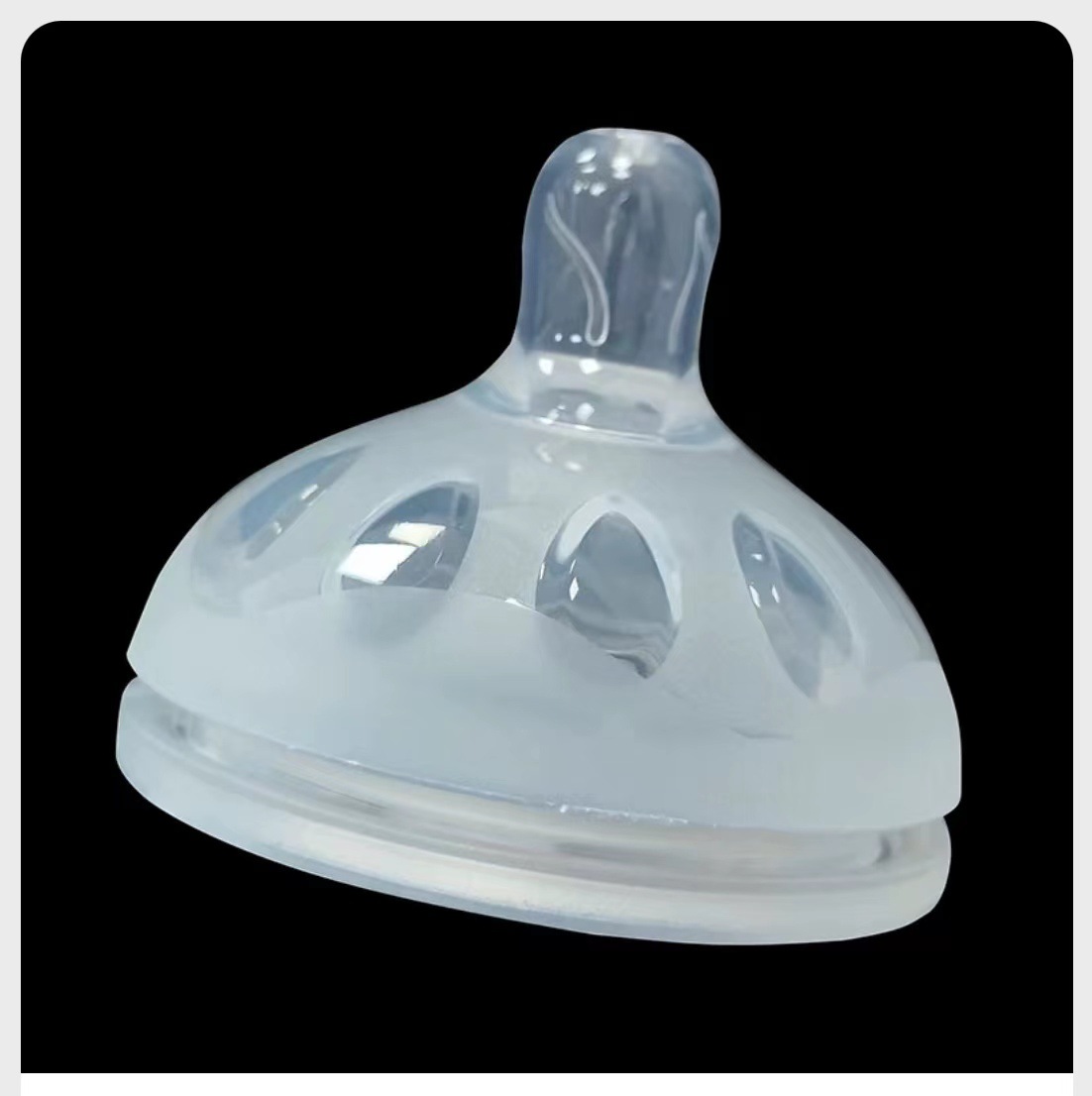 6.0口径奶嘴 宽口径仿母乳奶嘴防呛防胀气食品级硅胶奶嘴 6CM批发详情11