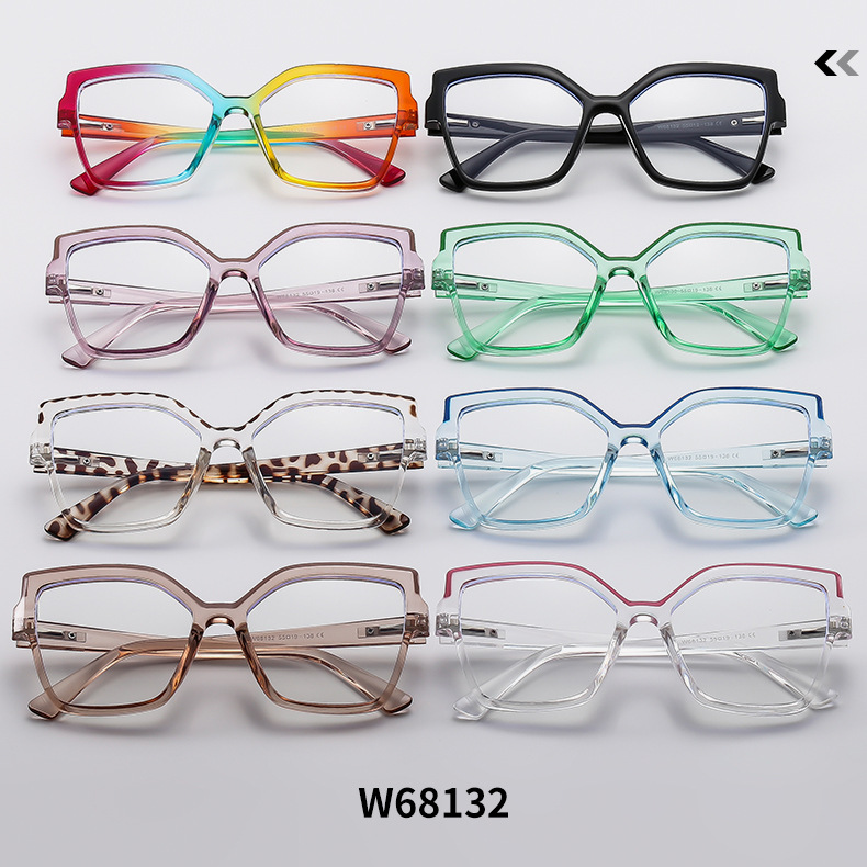 Crossover hot sale verano candy color marco gafas decorativas anti-luz azul protección de ojos gafas Optical wholesale pic 10