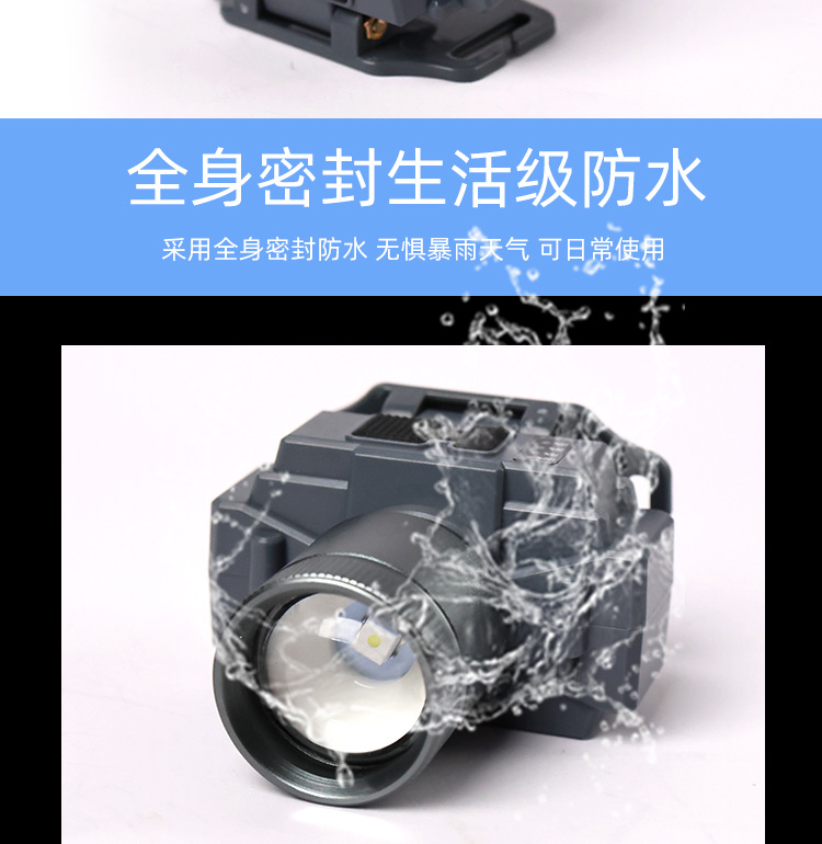 Cross-border bestseller headlamp USB charging emergency head-mounted outdoor lighting 300W strong light ultra-long battery life bright mine lamp pic 2