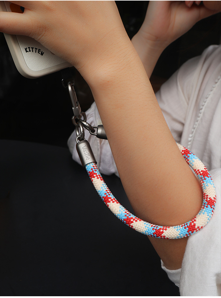 ins风手机挂绳手腕绳彩色新款手机链户外防丢结实腕带钥匙链短绳详情6