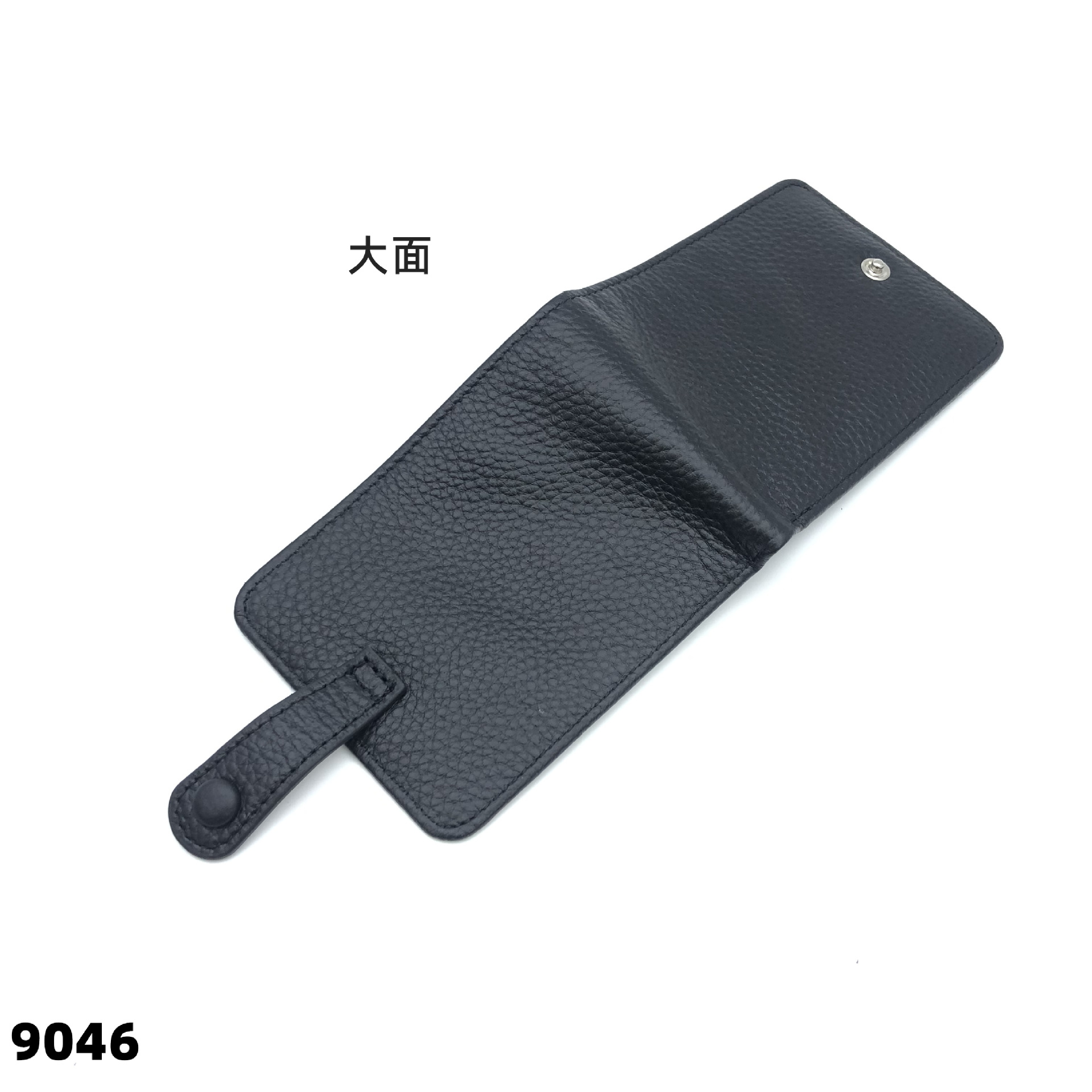 简薄钱夹头层牛皮荔枝纹镜窗暗扣小钱包横款证件包外贸款男女钱包详情4