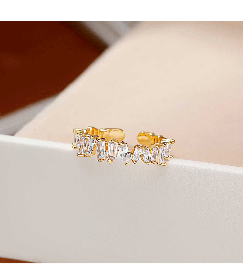 Hyacinth anillo mujer luz lujo superflash zirconita anillo abierto chic personalidad anillo versátil coreano influencers pic 9