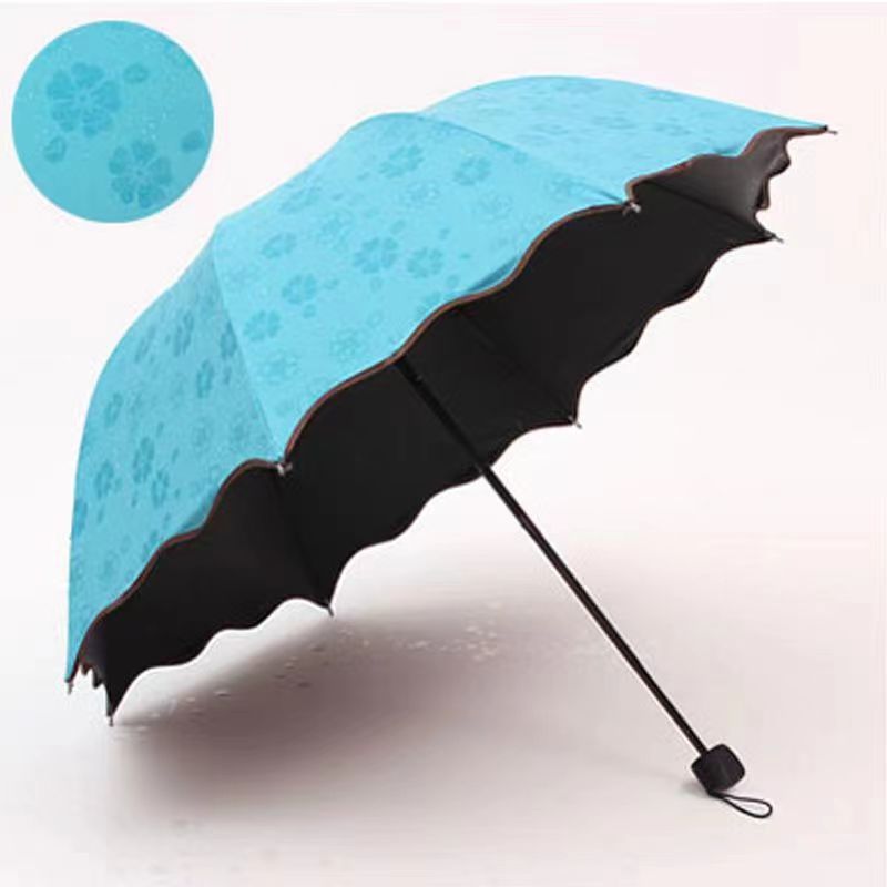 雨伞天堂遇水开花伞荷叶边晴雨两用伞加印logo雨伞女高级感小清新详情6