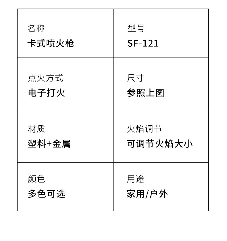 烧猪毛喷火器喷灯厨房烘焙点火器火 枪头 火焰枪 喷枪卡式喷火 枪详情13