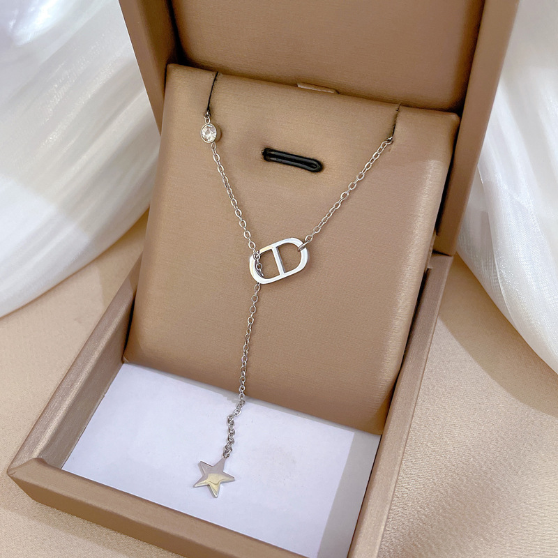 【通体钛钢】炉内真金电镀保色好冷淡项链女ins网红锁骨链配饰品详情21