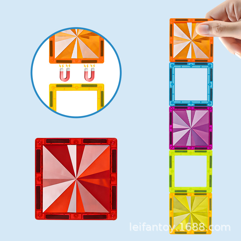 跨境磁性儿童玩具幼儿磁性积木搭建玩具学习感官玩具套装详情3