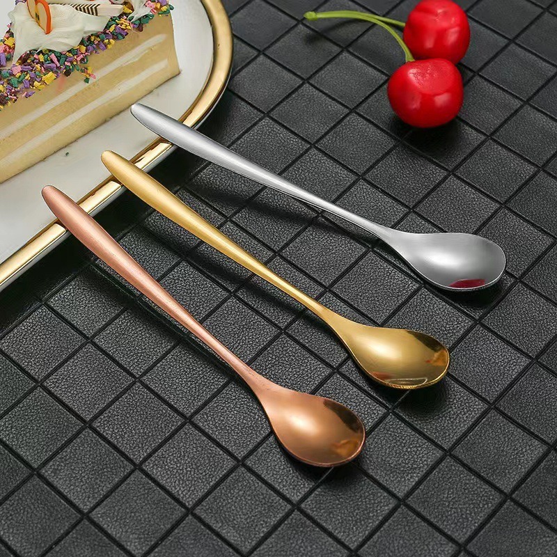 韩式ins风不锈钢长柄咖啡勺 家用调味搅拌勺创意甜品勺不锈钢勺子详情4