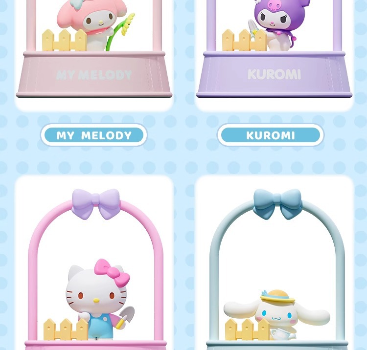 正版三丽鸥午后花园系列diy儿童种植摆件凯蒂猫小盆栽大耳狗批发详情5