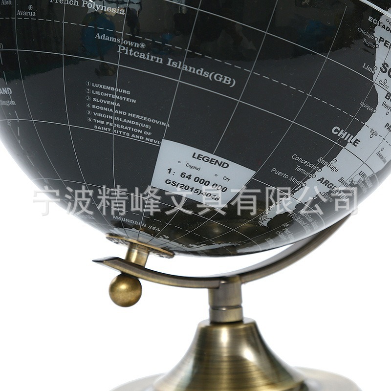 20cm English administrative district bronze brushed bracket globe, student geography learning supplies, large globe ornament pic 8
