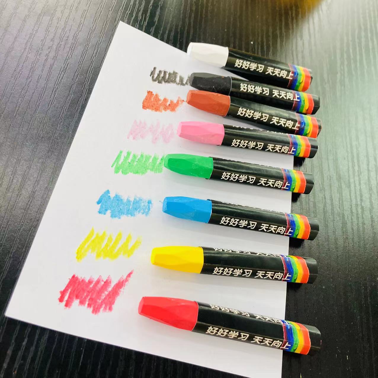 优质环保六角油画棒美术培训机构绘画班专用儿童叠色多彩油画棒笔详情3