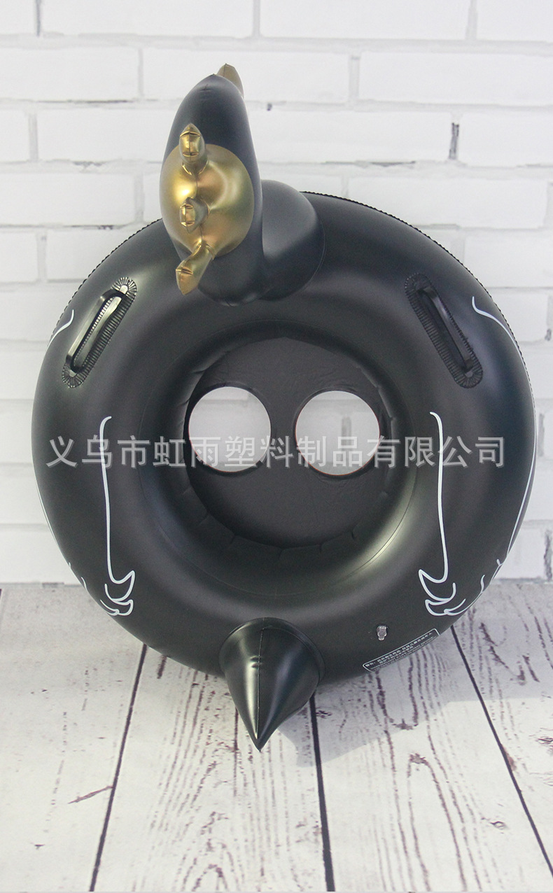 扶手黑天鹅水上充气儿童玩具座圈带翅膀防侧翻游泳圈婴儿坐圈批发详情9