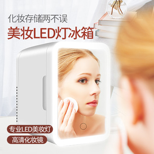 Car refrigerator with touch light, makeup mirror, 4L mini refrigerator, dual-purpose home and car beauty mirror, heating and cooling box, car electrical appliances pic 30