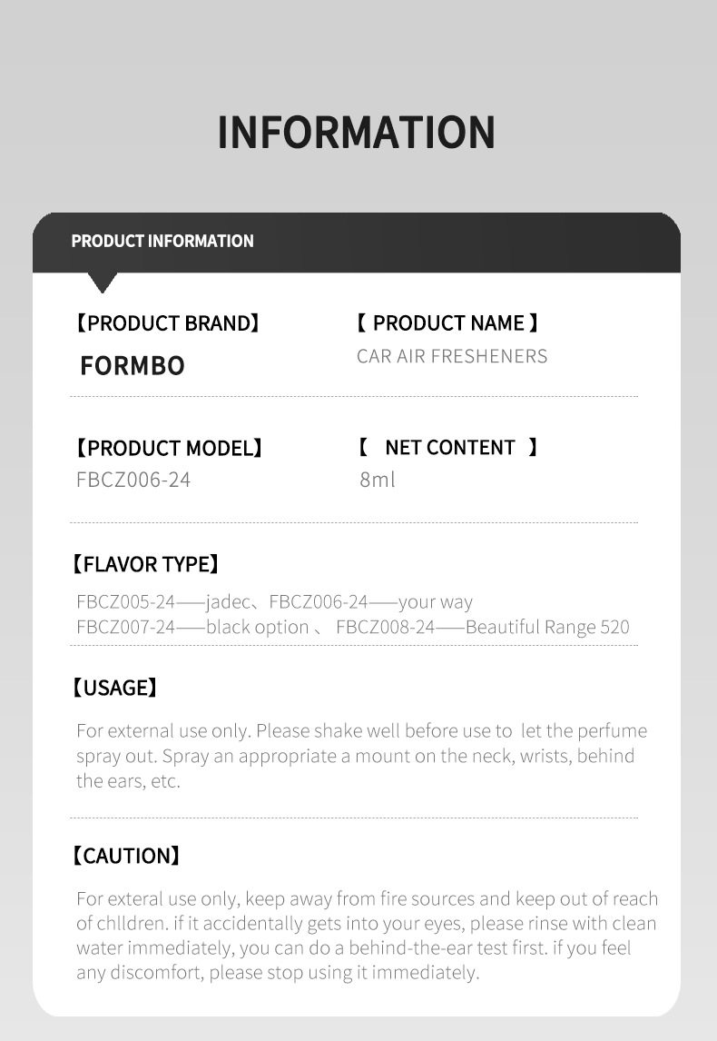 New cross-border car lanyard, perfume bottle, long-lasting light fragrance aromatherapy pendant, automotive interior products for export wholesale pic 16