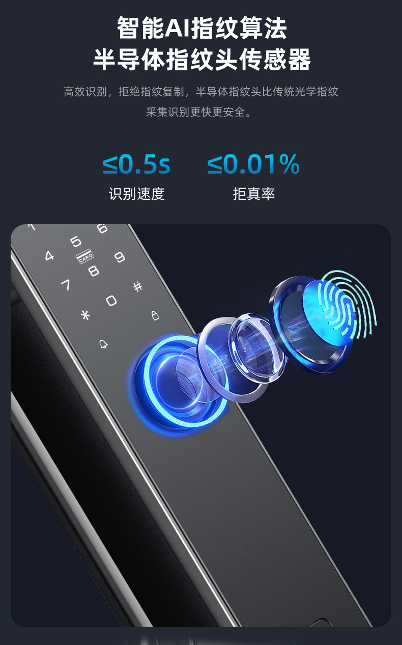Fully automatic fingerprint lock, facial recognition smart door lock, entrance door, household security door, smart lock source factory pic 14