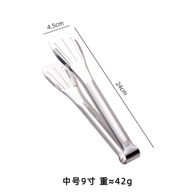 不锈钢三线食品夹烧烤煎饼面包牛排夹家用厨房食物夹烘焙烤肉夹子详情12