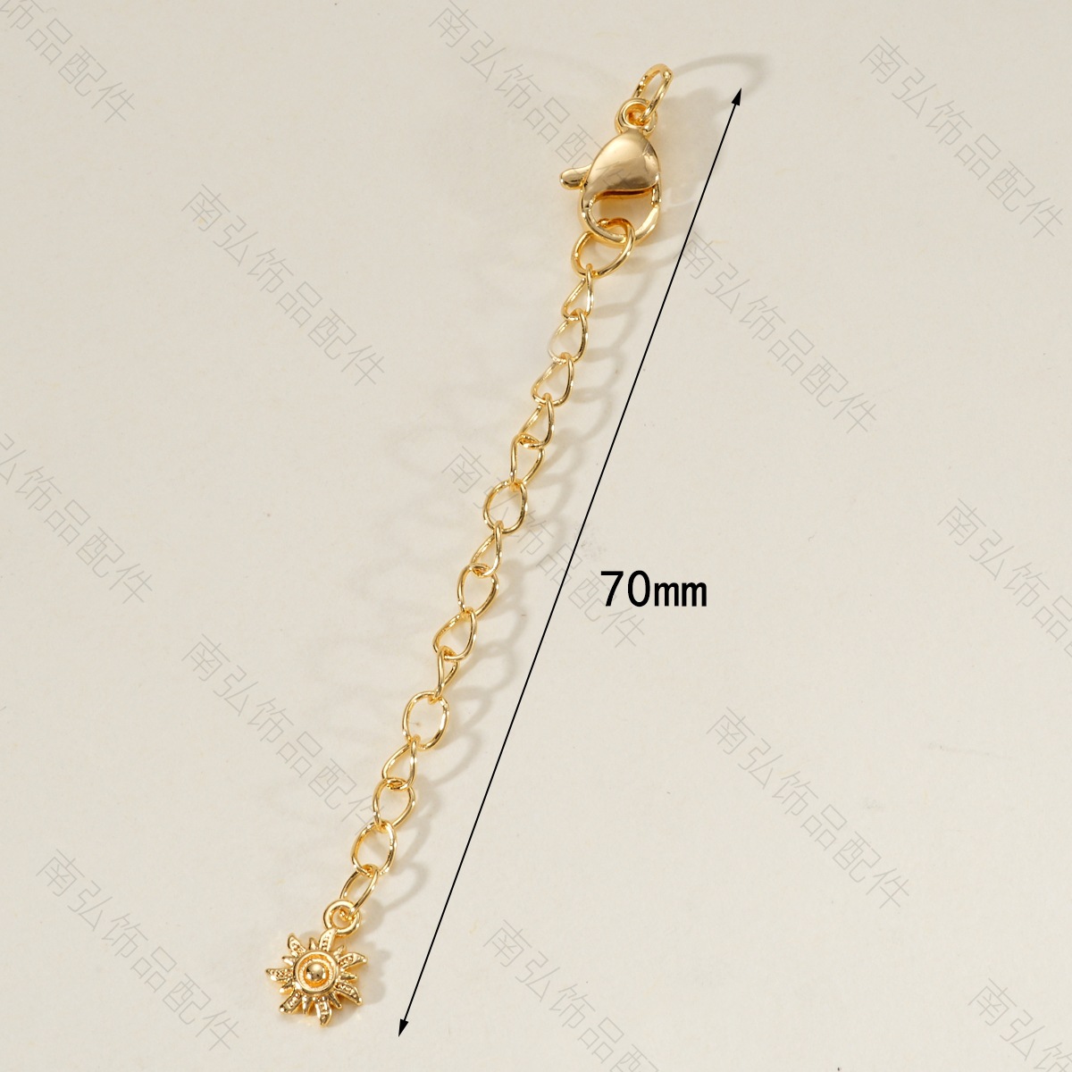 18k color-preserving copper gold-plated pearl necklace, extension chain spring buckle, high-end lobster buckle, DIY handmade jewelry accessory pic 7