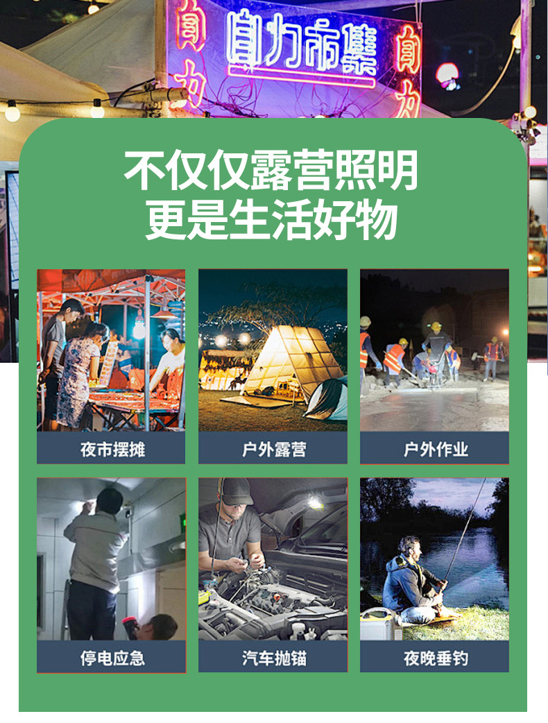 led emergency bulbs in stock for wholesale, street stall night market lights, e27 three-proof energy-saving lamps, screw-top led plastic bulb lamps pic 8